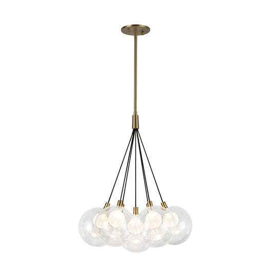 Bolla LED Chandelier in Brushed Gold Finish | Kuzco Lighting