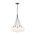 Load image into Gallery viewer, Bolla LED Chandelier in Brushed Gold/Opal Glass Finish | Kuzco Lighting
