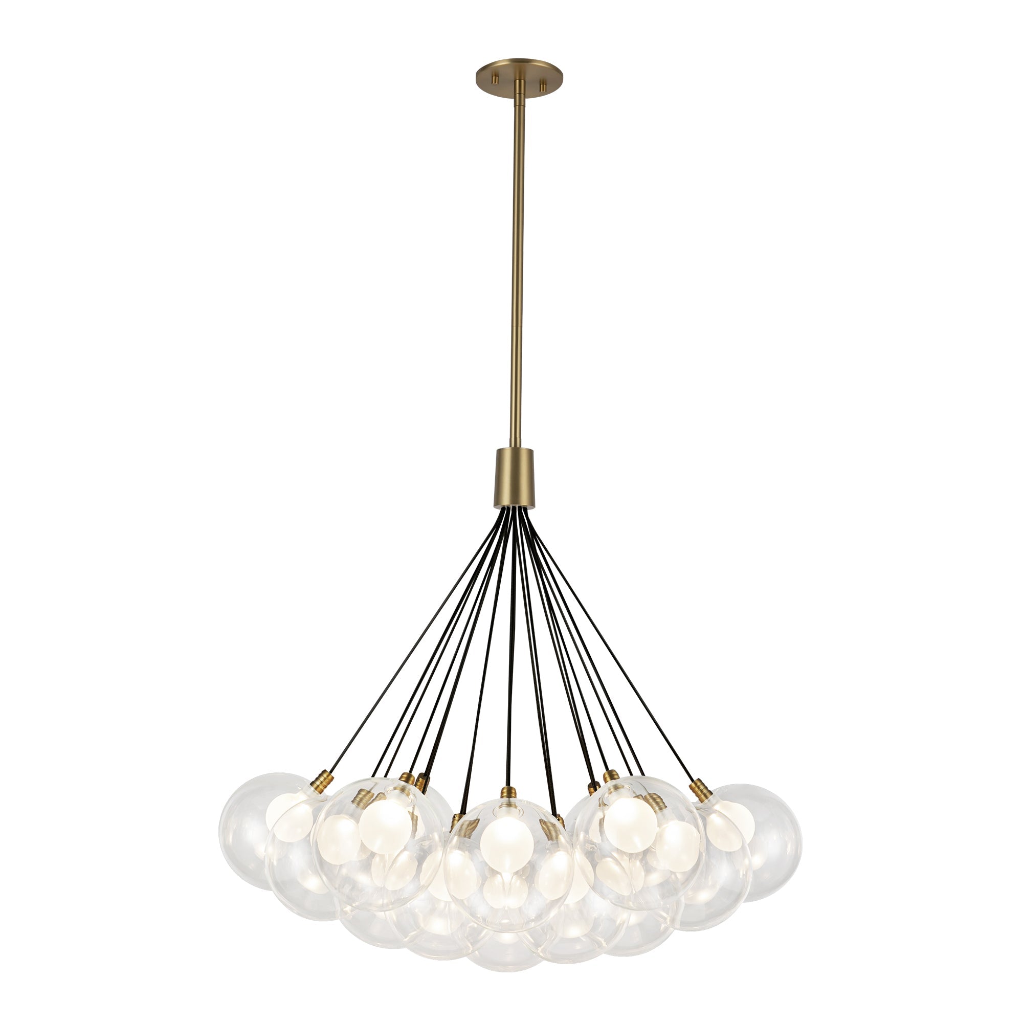 Bolla LED Chandelier in Brushed Gold Finish | Kuzco Lighting