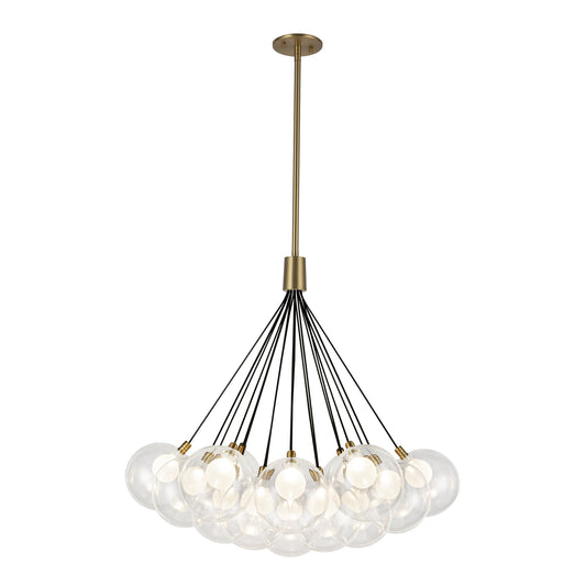 Bolla LED Chandelier in Brushed Gold Finish | Kuzco Lighting
