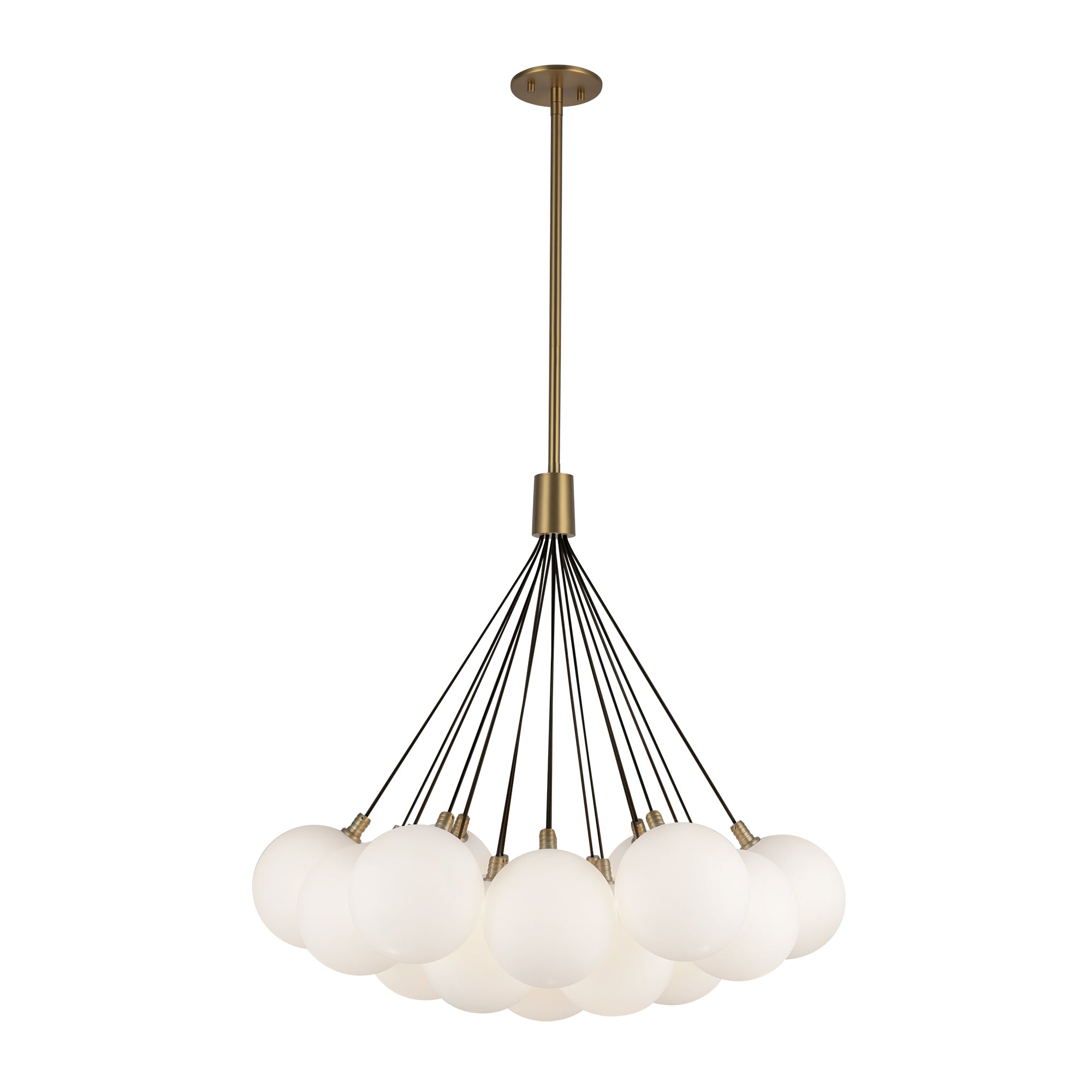 Bolla LED Chandelier in Brushed Gold/Opal Glass Finish | Kuzco Lighting
