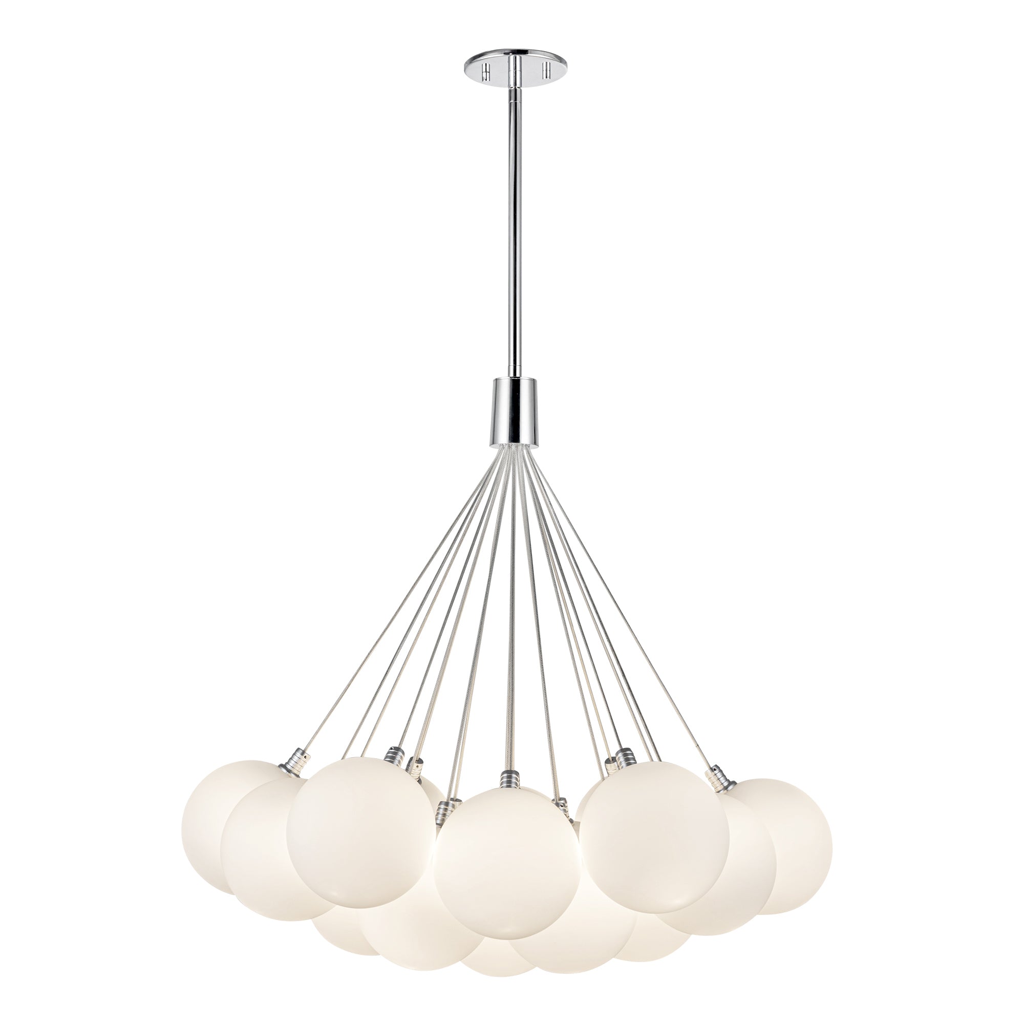 Bolla LED Chandelier in Opal Glass Finish | Kuzco Lighting