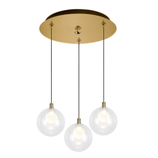 Bolla Pendant in Brushed Gold Finish | Kuzco Lighting
