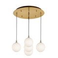 Load image into Gallery viewer, Bolla Pendant in Brushed Gold/Opal Glass Finish | Kuzco Lighting
