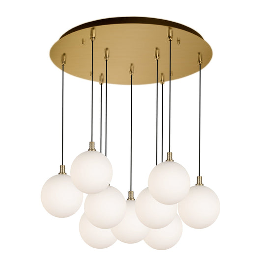 Bolla Pendant in Brushed Gold/Opal Glass Finish | Kuzco Lighting