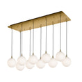 Load image into Gallery viewer, Bolla Pendant in Brushed Gold/Opal Glass Finish | Kuzco Lighting
