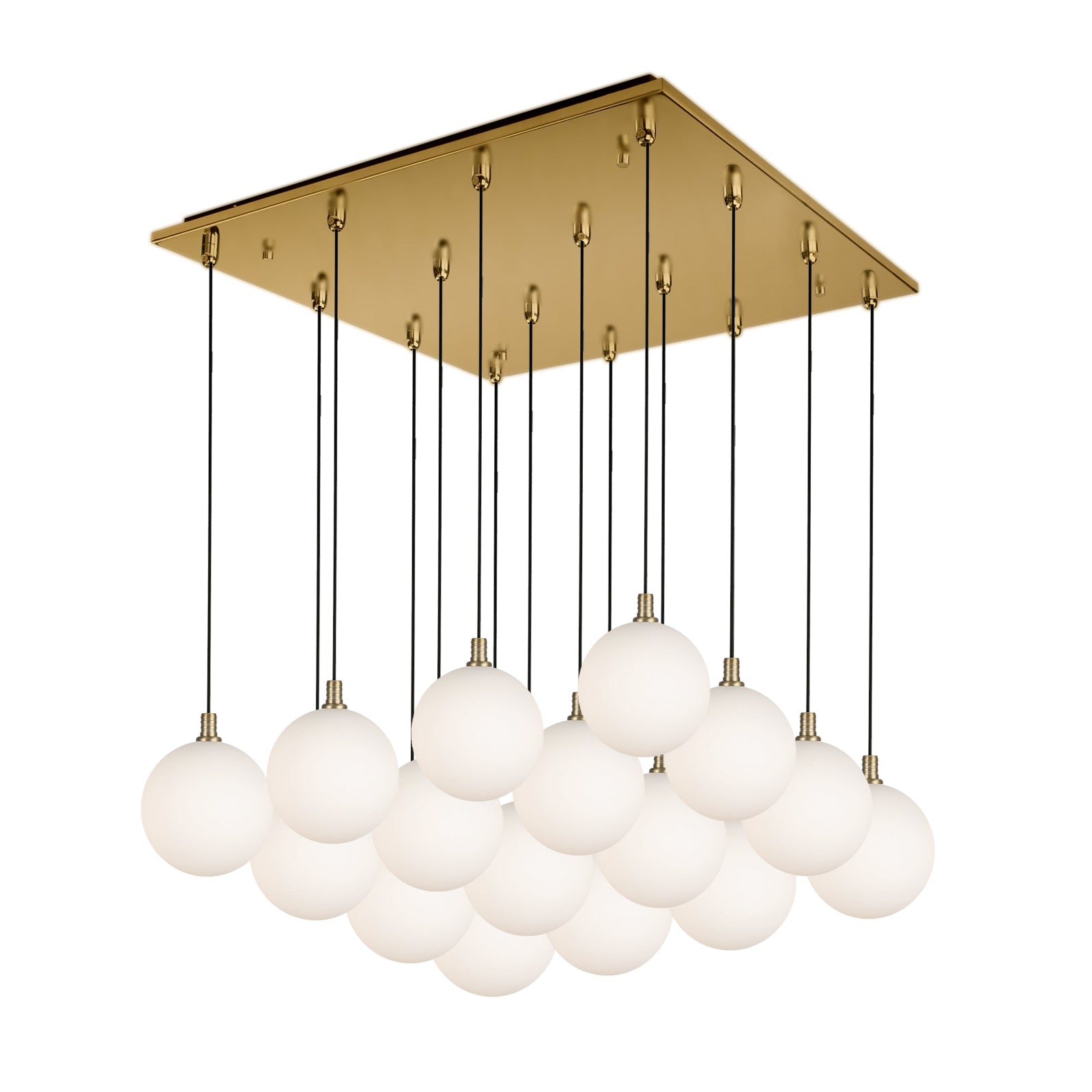 Bolla Pendant in Brushed Gold/Opal Glass Finish | Kuzco Lighting