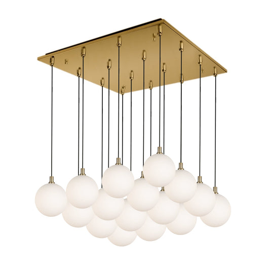 Bolla Pendant in Brushed Gold/Opal Glass Finish | Kuzco Lighting