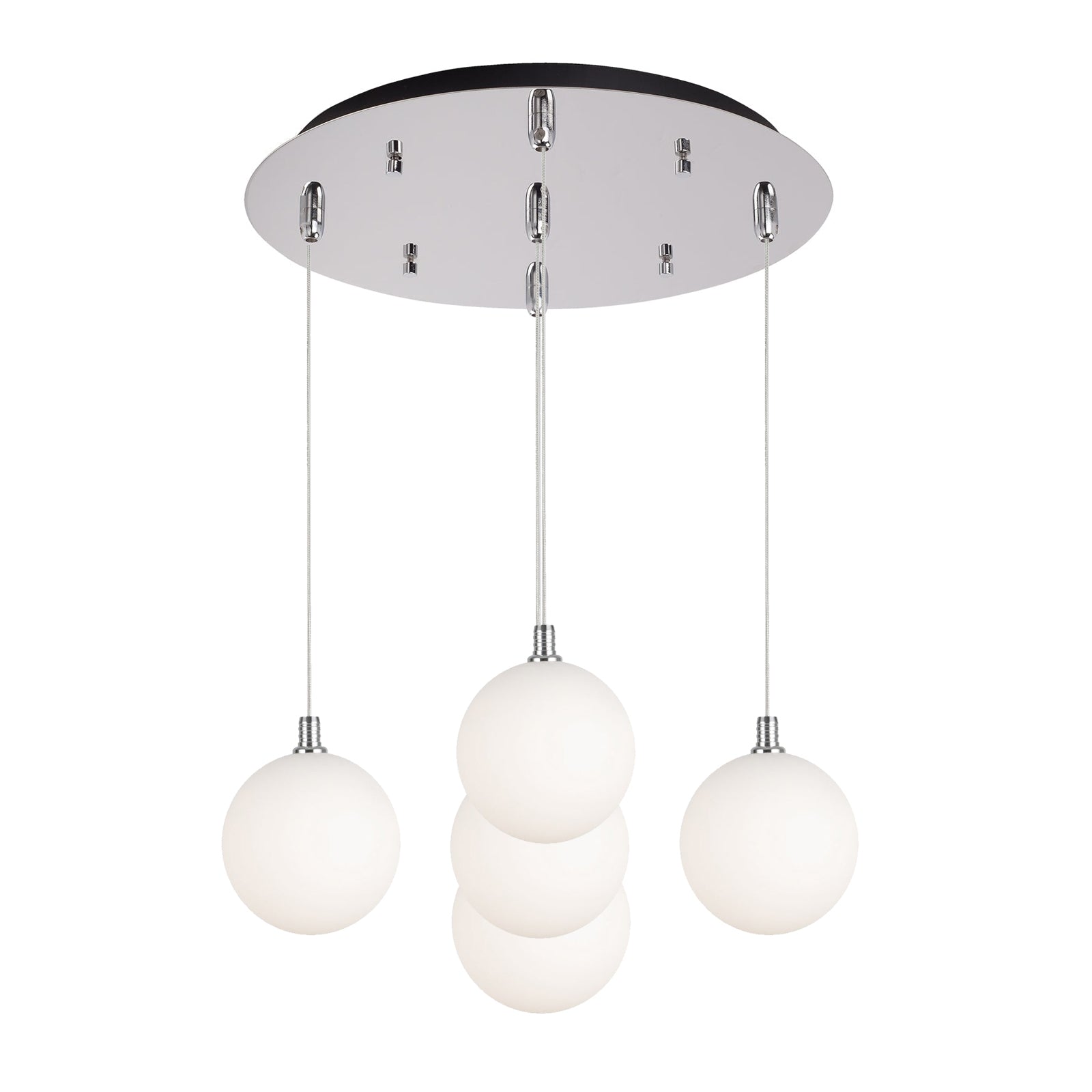 Bolla Pendant in Chrome/Opal Glass Finish | Kuzco Lighting