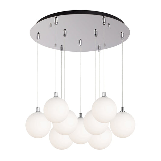 Bolla Pendant in Chrome/Opal Glass Finish | Kuzco Lighting
