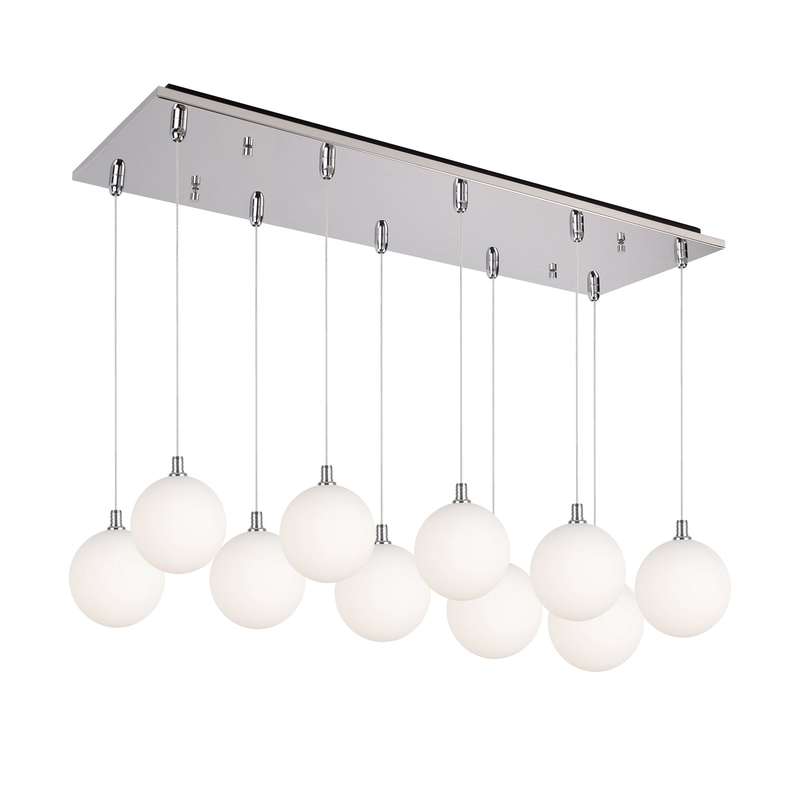 Bolla Pendant in Chrome/Opal Glass Finish | Kuzco Lighting