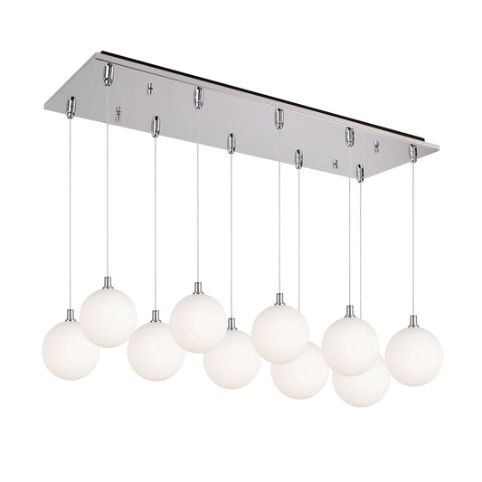 Bolla Pendant in Chrome/Opal Glass Finish | Kuzco Lighting