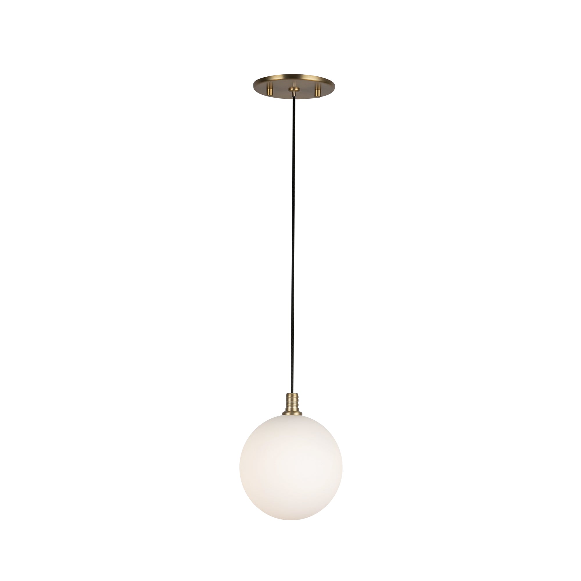 Bolla LED Pendant in Brushed Gold/Opal Glass Finish | Kuzco Lighting