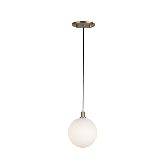 Bolla LED Pendant in Brushed Gold/Opal Glass Finish | Kuzco Lighting