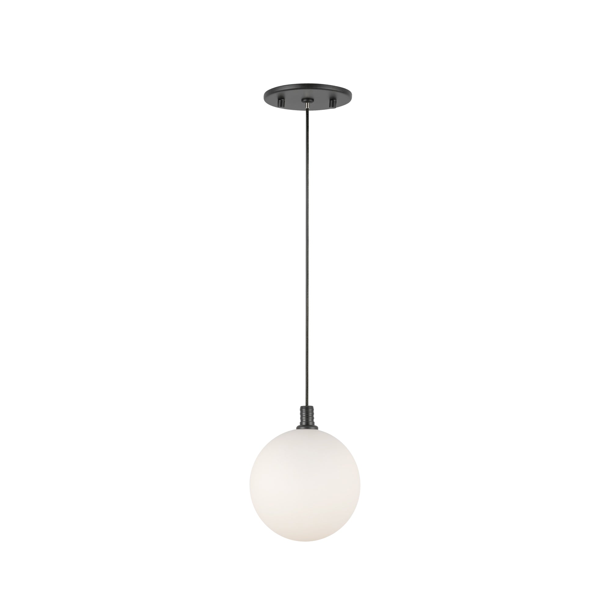 Bolla LED Pendant in Black/Opal Glass Finish | Kuzco Lighting