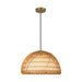 Bondi 16-in Brushed Gold/Opal 1 Light Pendant by Alora Lighting | PD631416BGOP | Alora Lighting