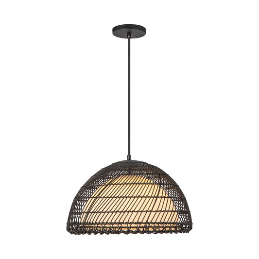 Bondi 16-in Matte Black/Opal 1 Light Pendant by Alora Lighting | PD631416MBOP | Alora Lighting