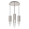 Load image into Gallery viewer, Bordeaux 15-In Brushed Nicket/Clear Ribbed Glass  5-Light Multi Pendant by Alora Lighting | MP502204BNCR-05 | Alora Lighting
