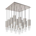 Load image into Gallery viewer, Bordeaux 20-in Brushed Nicket/Clear Ribbed Glass 16-Light Multi Pendant by Alora Lighting | MP502204BNCR-16 | Alora Lighting
