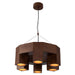 Bosco 25-in Solid Wood Dimmable LED Chandelier with Dark Walnut Finish