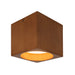 Bosco 5-in (5-in Height) Solid Wood Dimmable LED Flush Mount with Natural Oak Finish