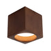 Bosco 5-in (5-in Height) Solid Wood Dimmable LED Flush Mount with Dark Walnut Finish