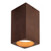 Bosco 5-in (10-in Height) Solid Wood Dimmable LED Flush Mount with Dark Walnut Finish