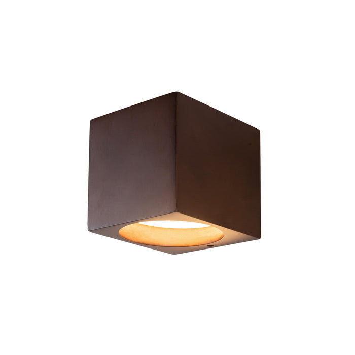 Bosco 5-in (5-in Height) Solid Wood Dimmable LED Wall Sconce with Dark Walnut Finish