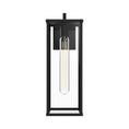 Load image into Gallery viewer, Brentwood 17-in Clear Glass/Textured Black 1 Light Exterior Wall Sconce by Alora Lighting | EW652707BKCL | Alora Lighting
