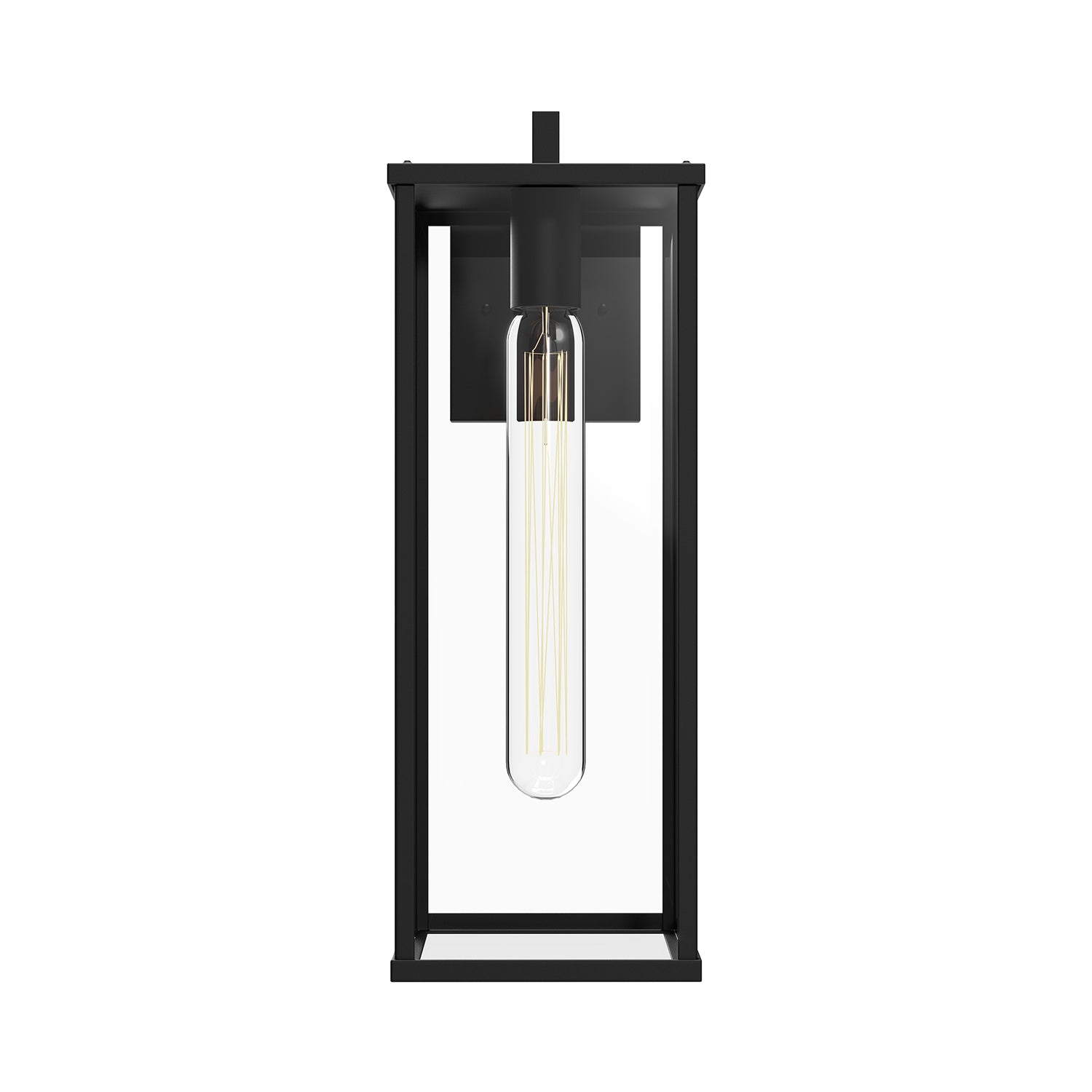 Brentwood 17-in Clear Glass/Textured Black 1 Light Exterior Wall Sconce by Alora Lighting | EW652707BKCL | Alora Lighting