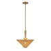 Bridgette 16-in Brushed Gold/Rattan Socket Pendant by Alora Lighting | PD497016BGRA | Alora Lighting