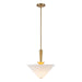Bridgette 16-in Brushed Gold/White Linen Socket Pendant by Alora Lighting | PD497016BGWL | Alora Lighting