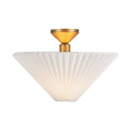 Load image into Gallery viewer, Bridgette 16-in Brushed Gold/Folded White Socket Semi-Flush Mount by Alora Lighting | SF497016BGFW | Alora Lighting
