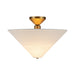 Bridgette 16-in Brushed Gold/White Linen Socket Semi-Flush Mount by Alora Lighting | SF497016BGWL | Alora Lighting
