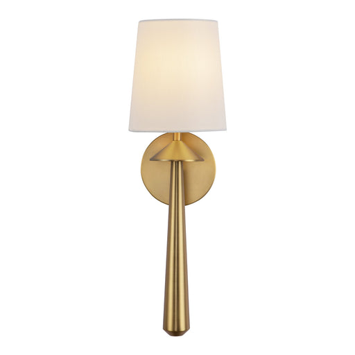 Bridgette 16-in Brushed Gold/White Linen Socket Wall/Vanity Light by Alora Lighting | WV497106BGWL | Alora Lighting