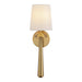 Bridgette 16-in Brushed Gold/White Linen Socket Wall/Vanity Light by Alora Lighting | WV497106BGWL | Alora Lighting