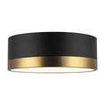 Load image into Gallery viewer, Brisbane 12-in Aged Gold/Matte Black 2 Lights Flush Mount by Alora Lighting | FM556212AGMB | Alora Lighting
