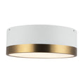 Load image into Gallery viewer, Brisbane 12-in Aged Gold/White 2 Lights Flush Mount by Alora Lighting | FM556212AGWH | Alora Lighting
