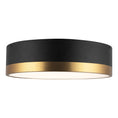 Load image into Gallery viewer, Brisbane 16-in Aged Gold/Matte Black 3 Lights Flush Mount by Alora Lighting | FM556216AGMB | Alora Lighting
