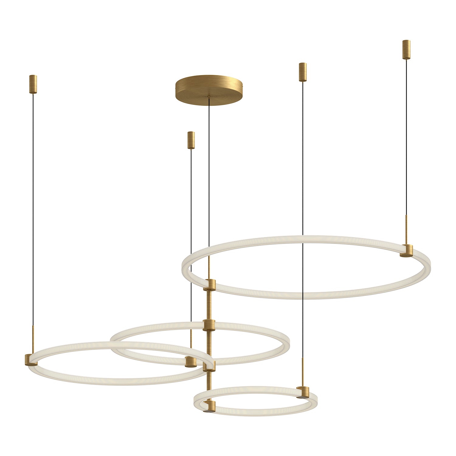 Bruni LED Chandelier in Brushed Gold Finish | Kuzco Lighting