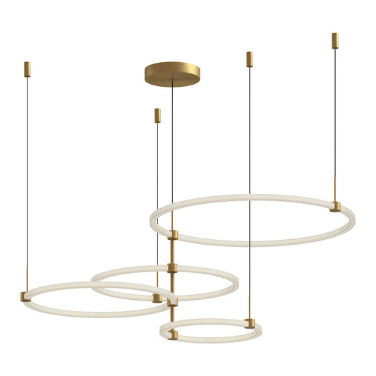 Bruni LED Chandelier in Brushed Gold Finish | Kuzco Lighting