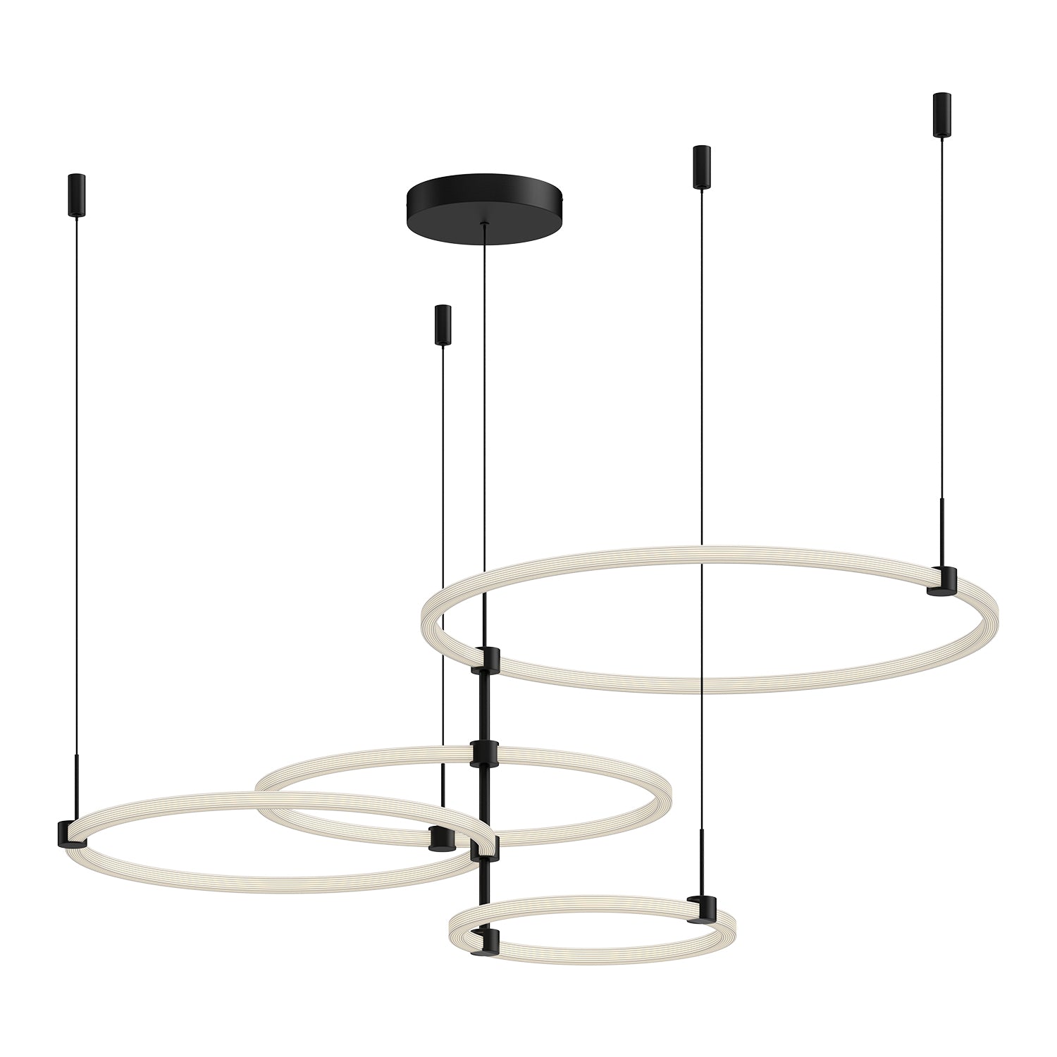Bruni LED Chandelier in Black Finish | Kuzco Lighting