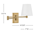 Load image into Gallery viewer, Beale Swing Arm Wall Sconce
