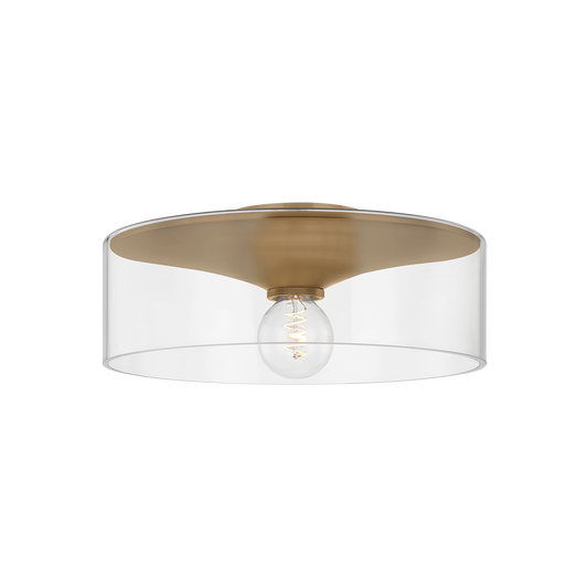 Killian Flush Mount by Troy Lighting in Patina Brass Finish