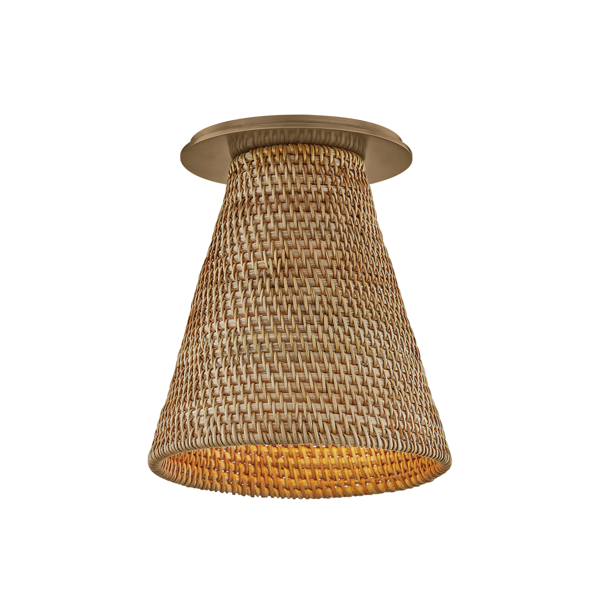 Menifee Flush Mount by Troy Lighting in Patina Brass Finish