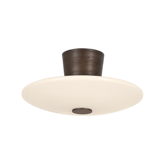 Albus Semi-Flush by Troy Lighting in Bronze Leaf Finish
