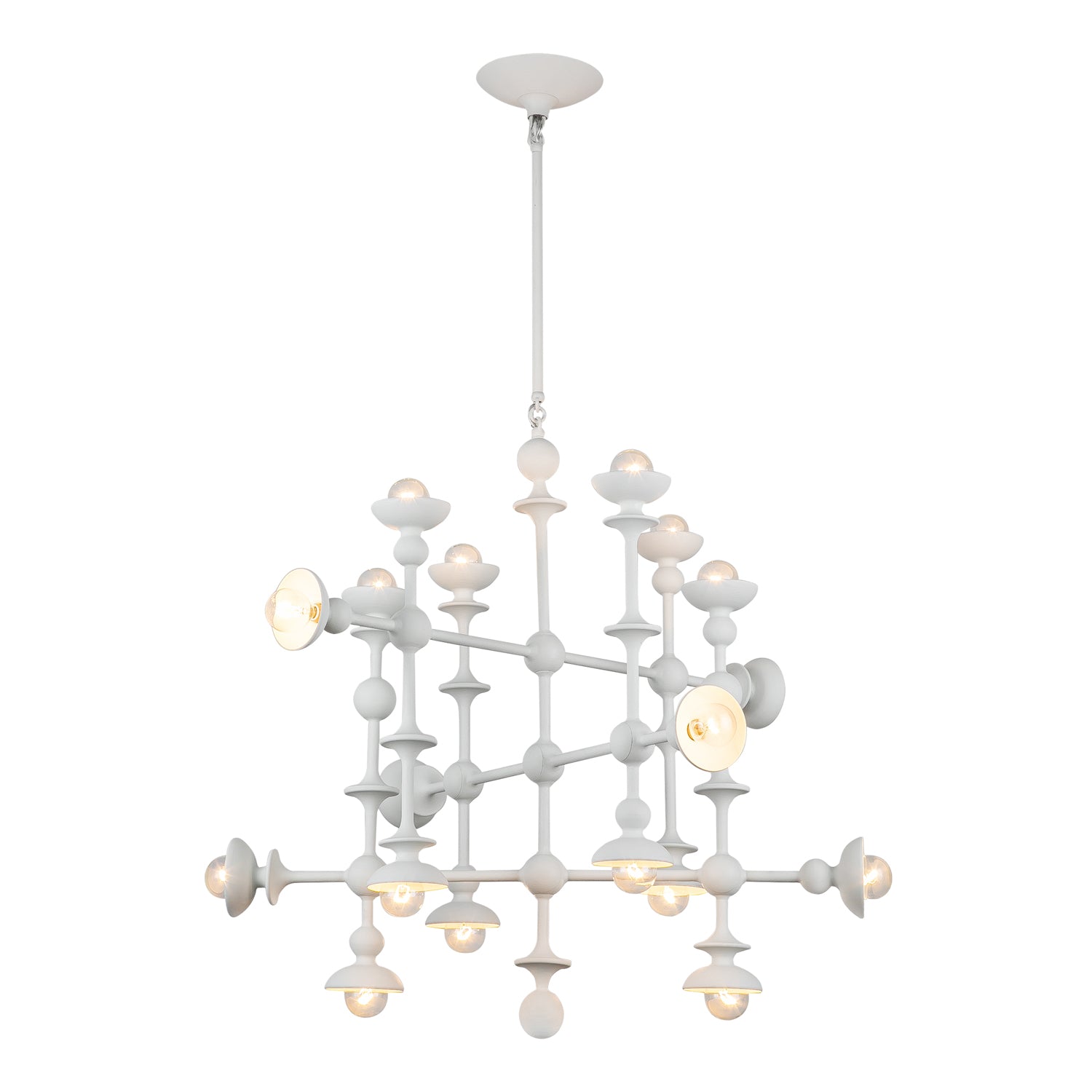 Cadence 29-in Antique White 18 Lights Chandelier by Alora Lighting | CH328129AW | Alora Lighting