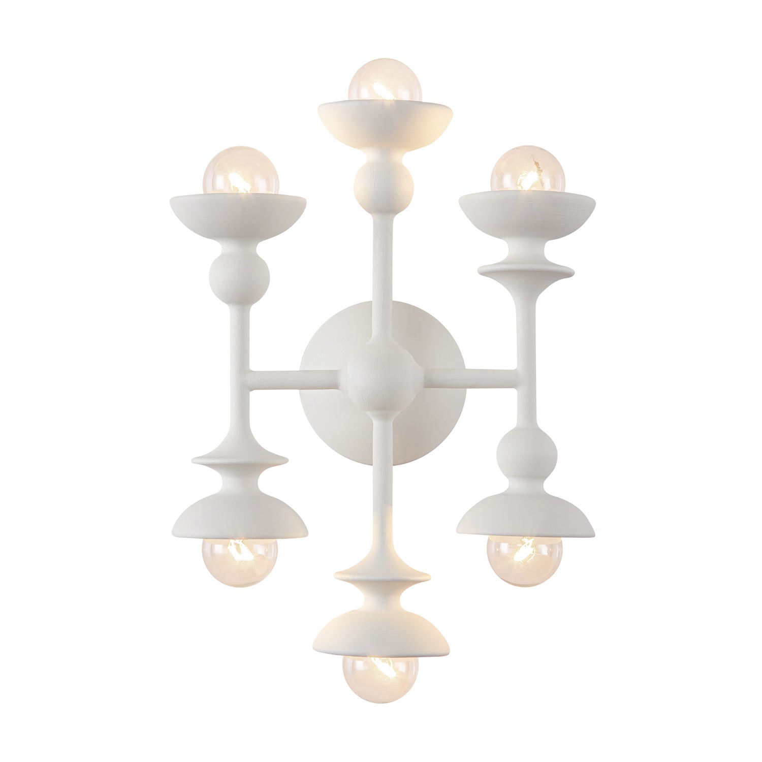 Cadence 11-in Antique White 6 Lights Wall/Vanity by Alora Lighting | WV328611AW | Alora Lighting