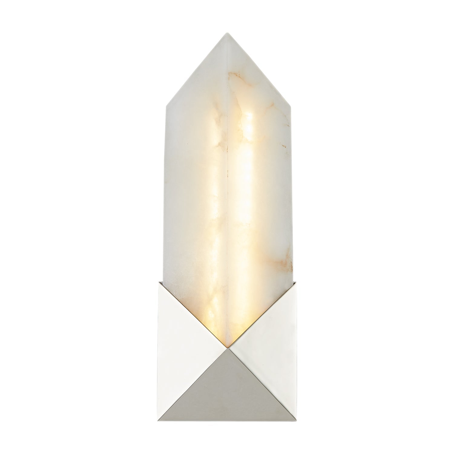 Caesar 12-in Polished Nickel/Alabaster LED Wall/Vanity by Alora Lighting | WV323112PNAR | Alora Lighting