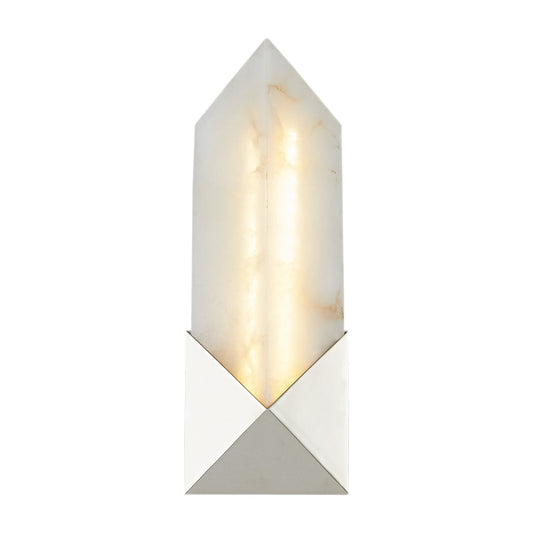 Caesar 12-in Polished Nickel/Alabaster LED Wall/Vanity by Alora Lighting | WV323112PNAR | Alora Lighting